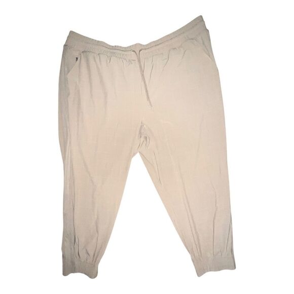 Athleta Plus Size Brooklyn Texture Jogger Beige Windowpane Jacquard 26 NWOT - Picture 3 of 7